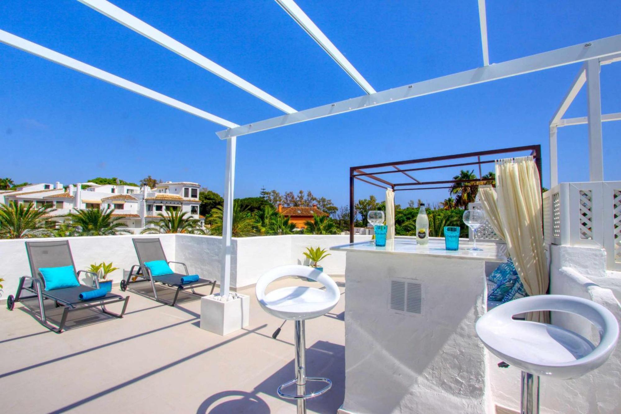 1108 Beachfront 2 Apartments With Roofterrace 80Mtrgt Beach 3 Pools Marbella Kültér fotó
