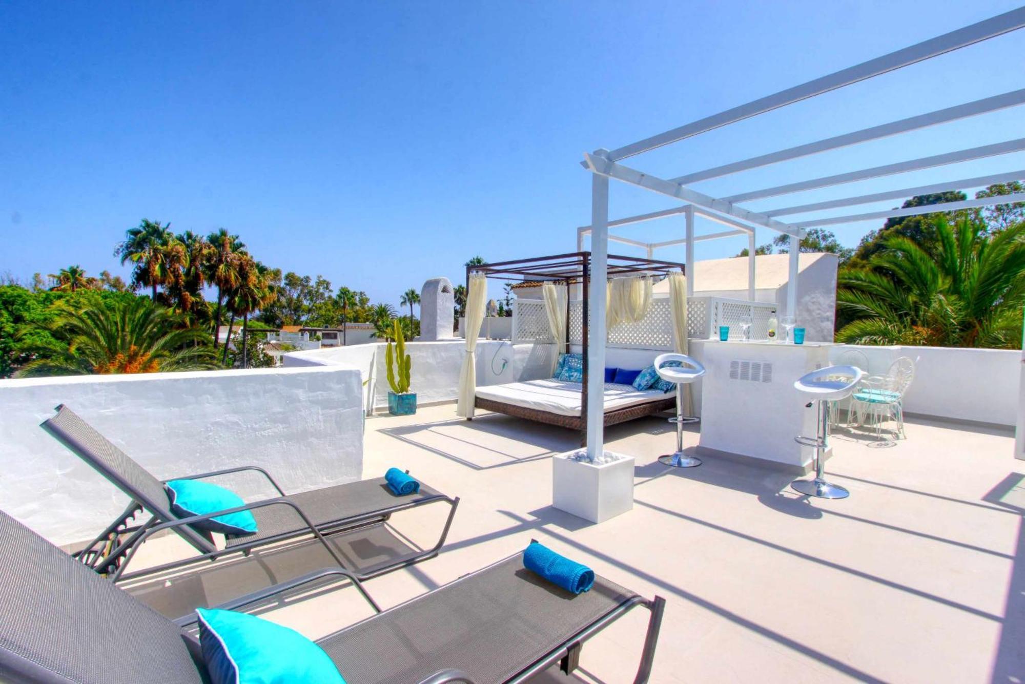 1108 Beachfront 2 Apartments With Roofterrace 80Mtrgt Beach 3 Pools Marbella Kültér fotó
